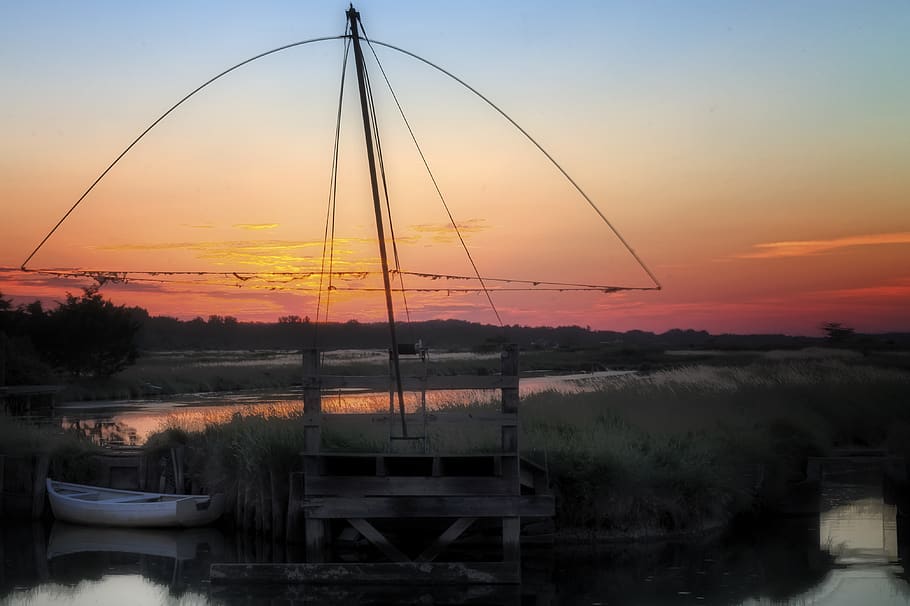 water, sunset, boat, sky, nautical vessel, scenics - nature HD wallpaper