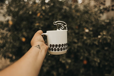 cup, coffee cup, person, human, ring, accessory, jewelry, accessories HD wallpaper