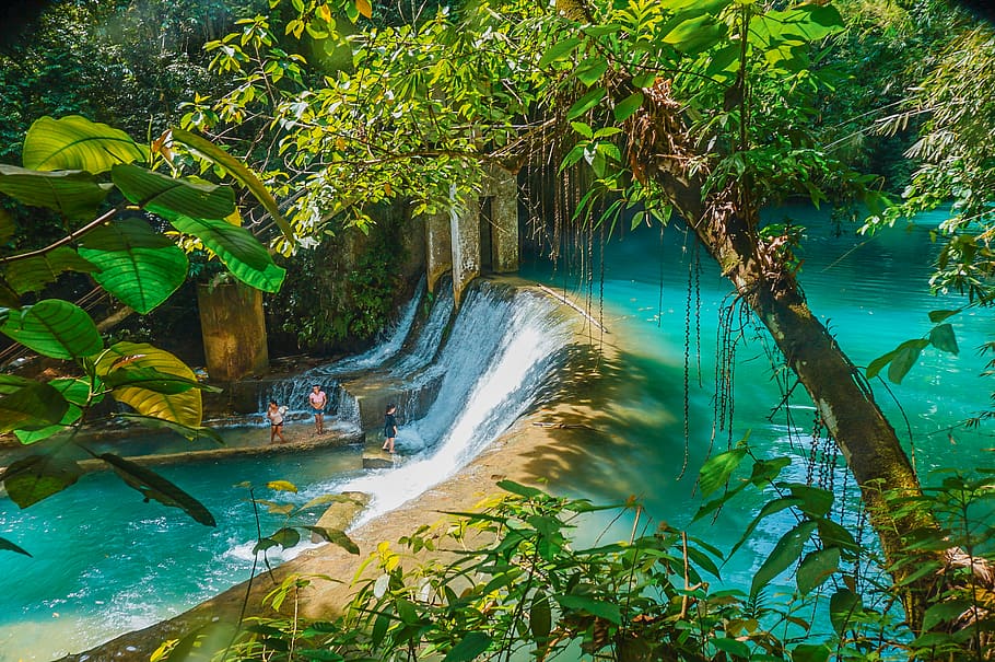 philippines, badian, traveling, river, forest, nature, turquoise water
