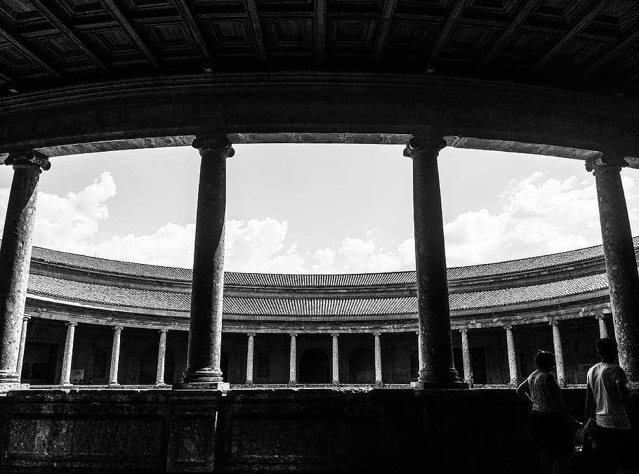 spain, granada, alhambra, architecture, built structure, sky HD wallpaper