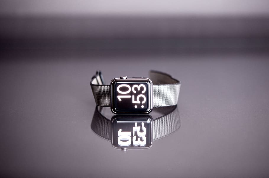silver, watch, accessories, time, reflection, technology, studio shot HD wallpaper