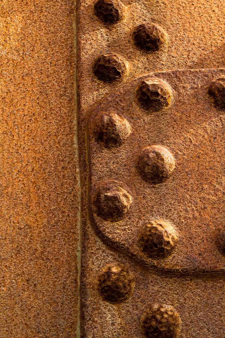 rusty, metal, old, rivits, items, abstract, unique, depth, no people HD wallpaper
