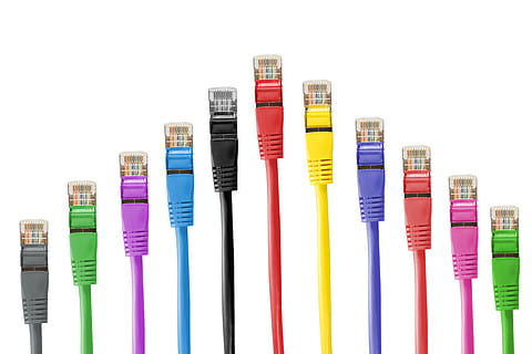 Assorted Color Rj45 Cables, colorful, colourful, lan, lan cables HD wallpaper