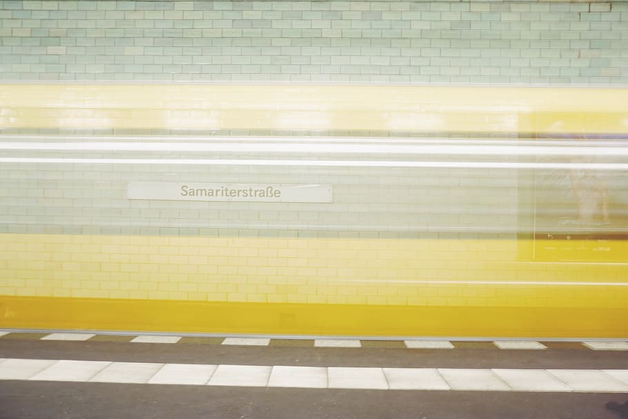 germany, berlin, samariterstraße, ubahn, subway, yellow, architecture HD wallpaper