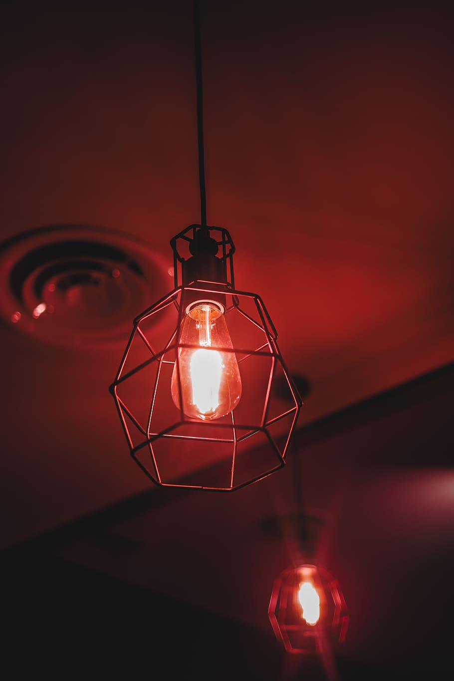 black pendant light, illuminated, lighting equipment, electricity HD wallpaper