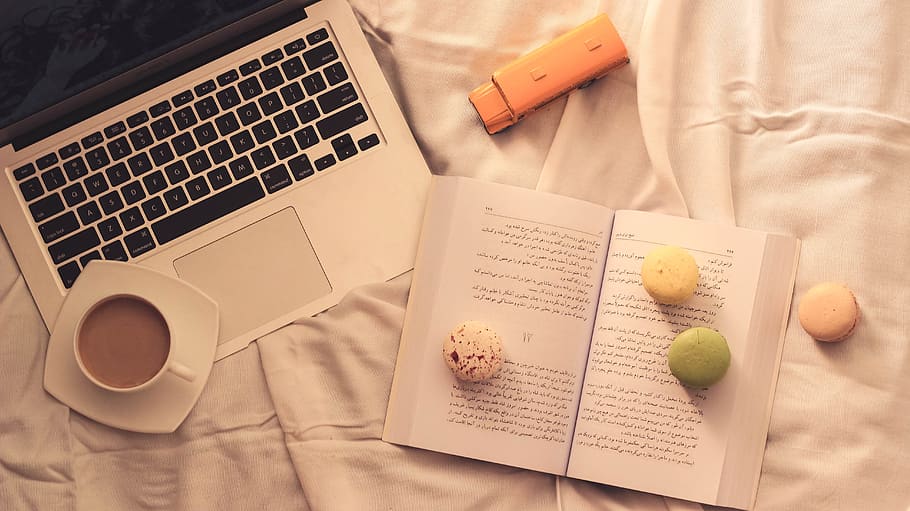 tea, coffee, brown, white, color, colorful, bed, computer, tech HD wallpaper