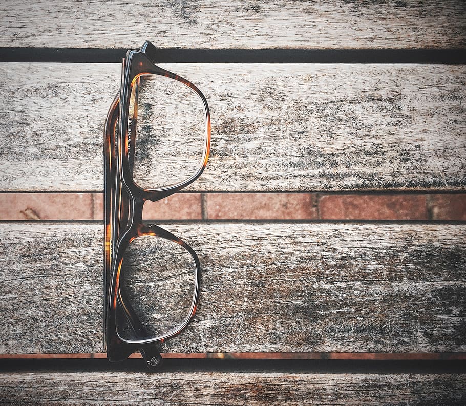 Wayfarer Eyeglasses With Black and Brown Frames, object, wood - material HD wallpaper