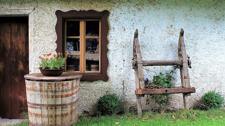 house, rustic, old, old house, traditionally, flowers, window HD wallpaper