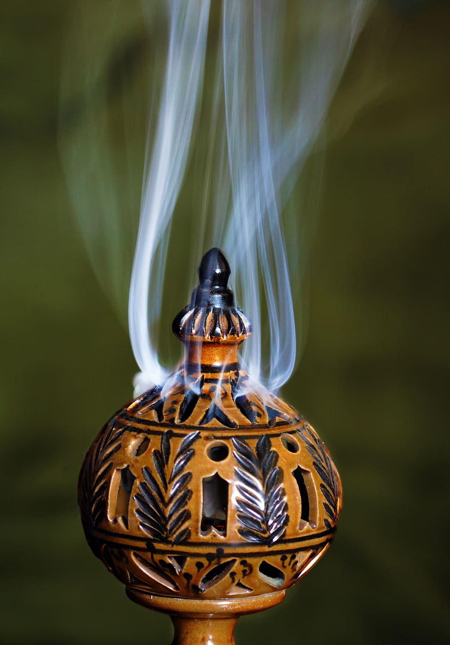 Close-up of a Defocused, blur, bright, Buddhism, burn, ceramic HD wallpaper