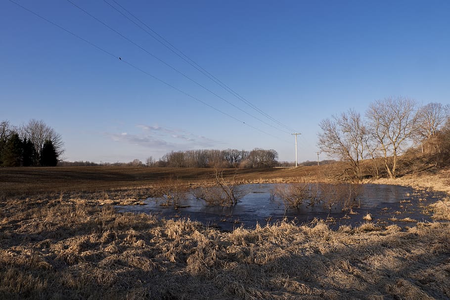 united states, battle creek, east avenue north, farm, farmland, HD wallpaper