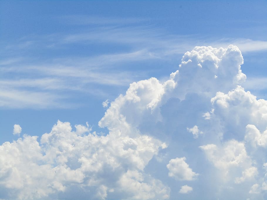 sky, blue, clouds, blue sky, blue sky clouds, blue sky background HD wallpaper