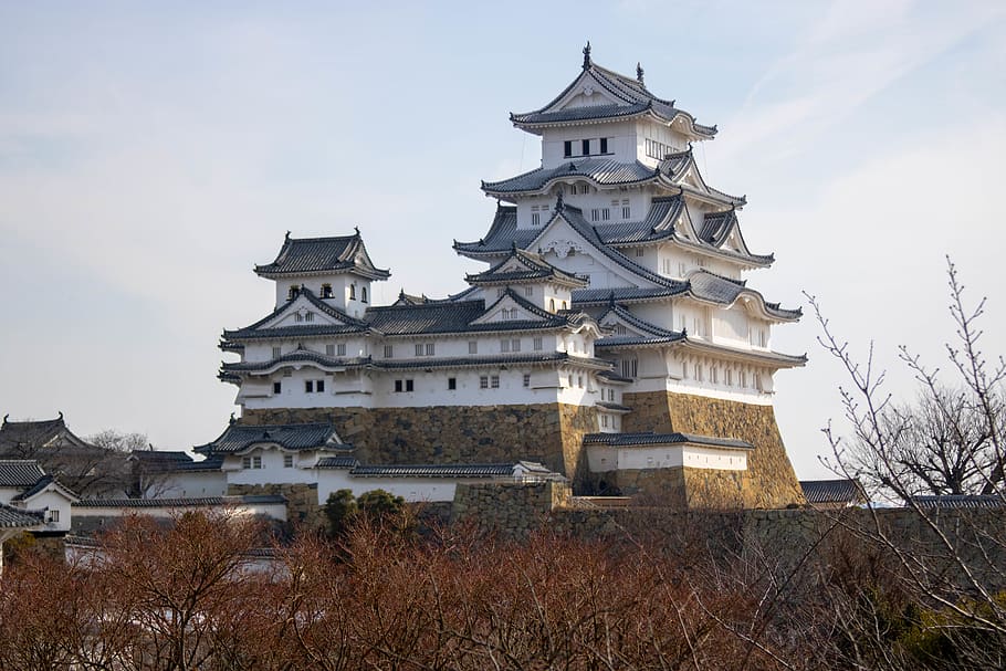 castle, architecture, building, fort, temple, moat, worship HD wallpaper
