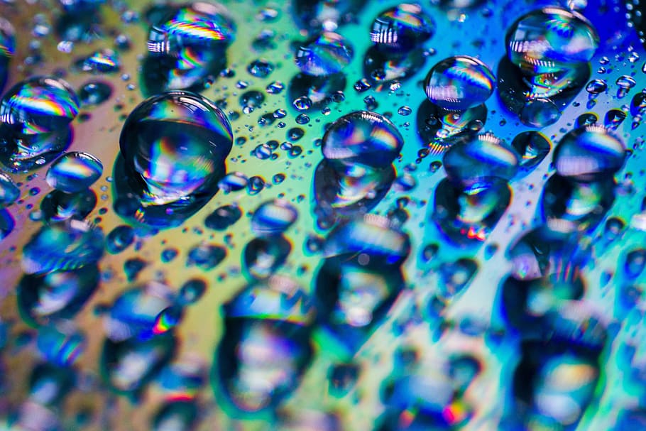 water, drops, abstract, selective focus, full frame, backgrounds HD wallpaper