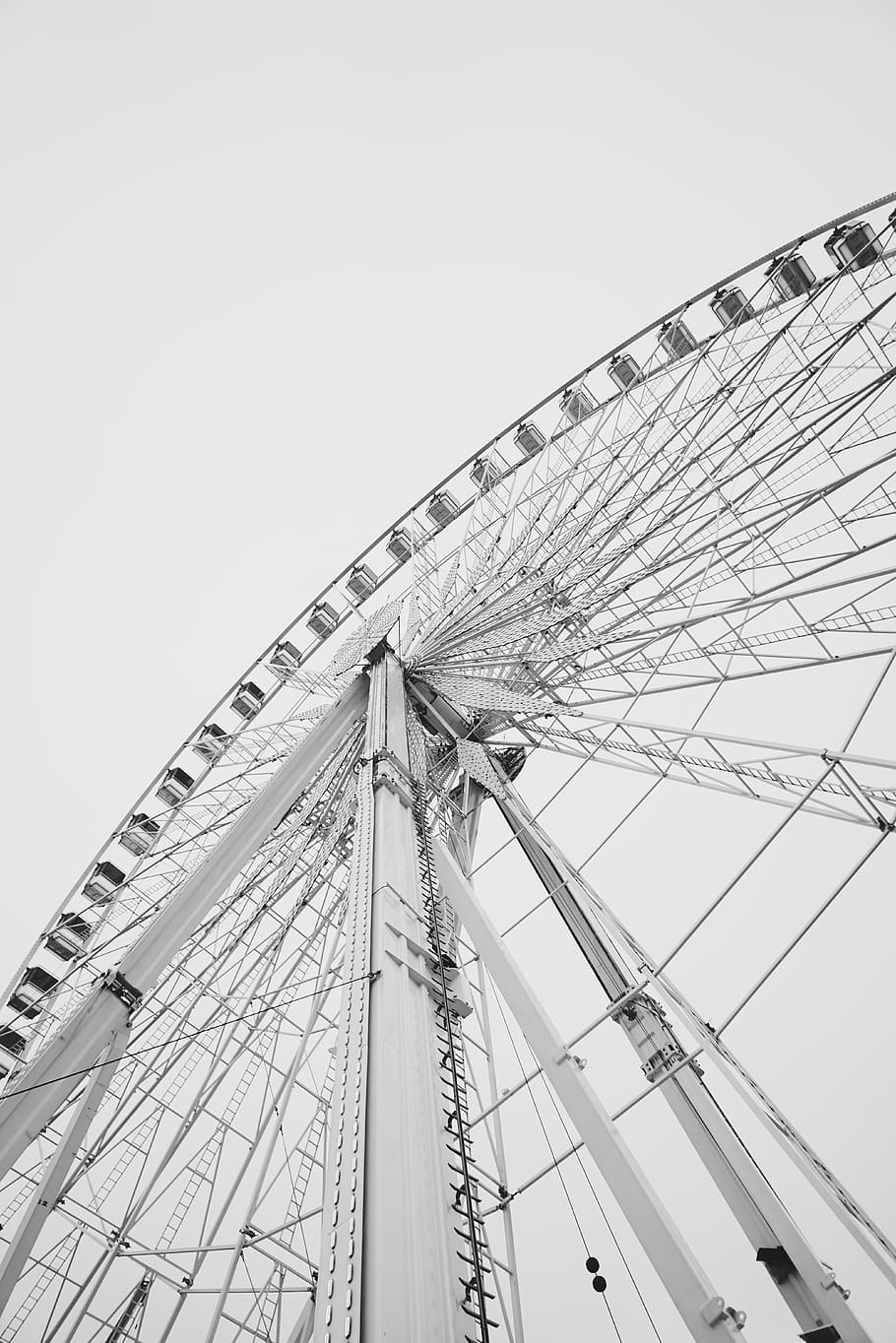 sky wheel, low angle view, amusement park, amusement park ride HD wallpaper