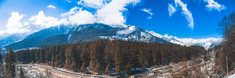 nature, outdoors, mountain, panoramic, landscape, scenery, mountain range HD wallpaper