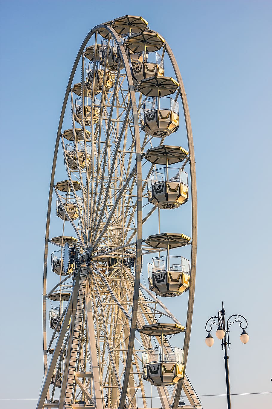 ferris wheel, ruota panoramica, alba, romagna, italian, cielo HD wallpaper