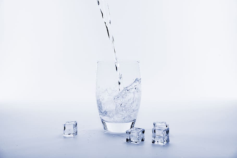 water, refreshment, drink, cool down, ice cubes, cold, liquid HD wallpaper