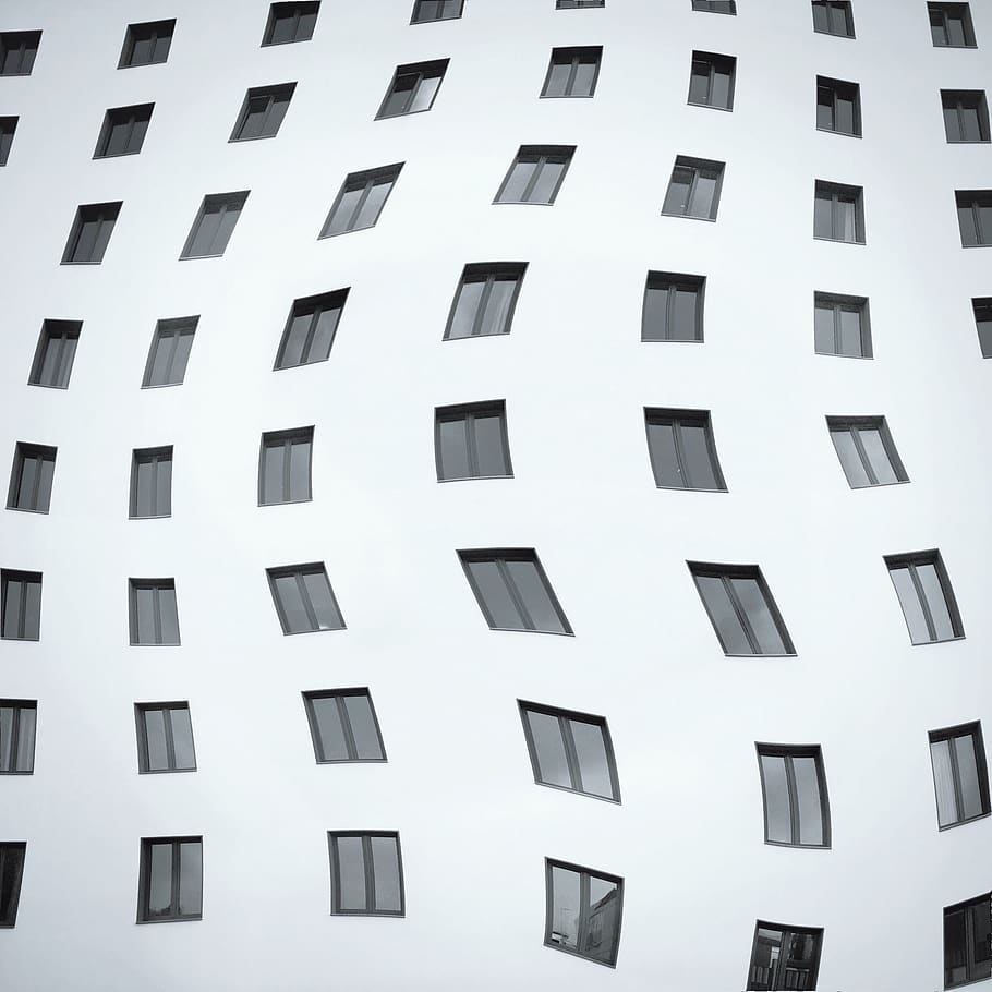 distortion, windows, building, nightmare, dream, imagination HD wallpaper