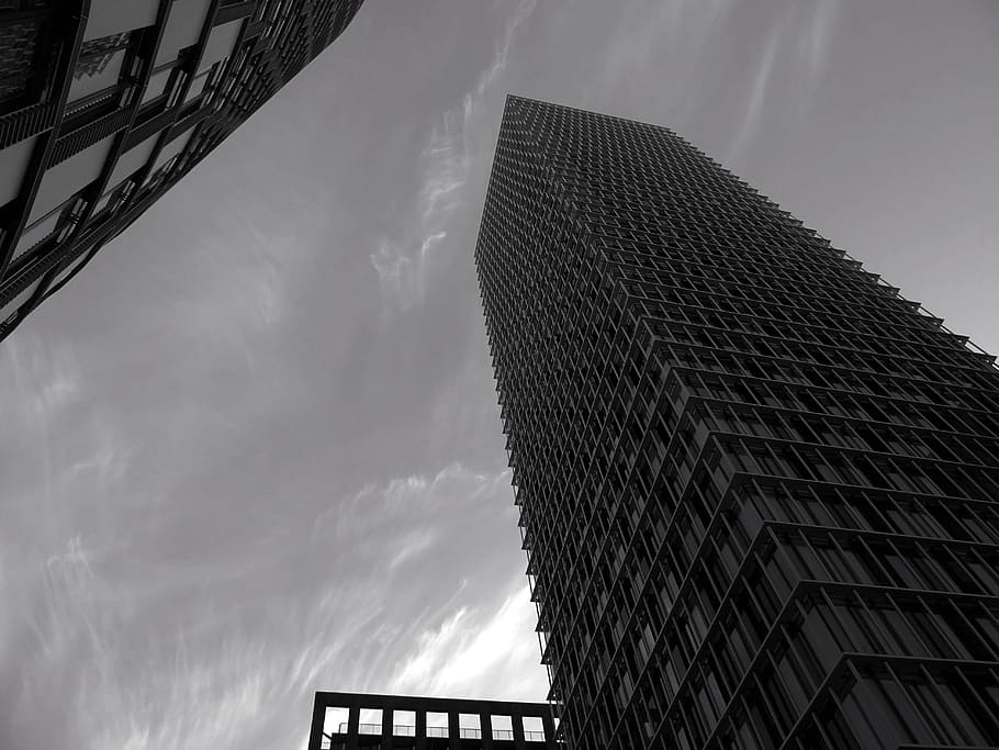 High Rise Building, architecture, perspective, skyline, skyscraper HD wallpaper