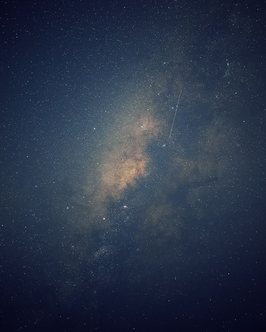 blue sky and star, astronomy, space, star - space, night, galaxy HD wallpaper