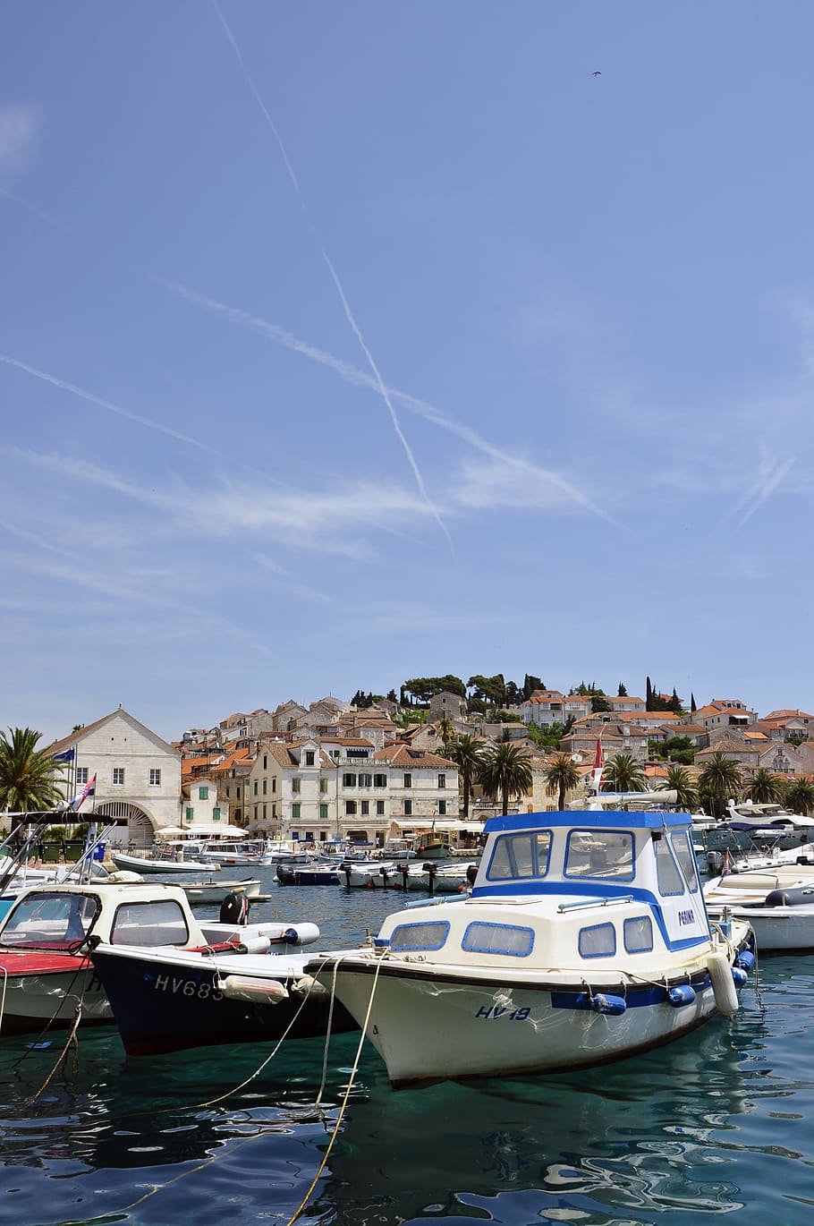croatia, hvar, sunny, hot day, boat, seaside, vacations, balcans, HD wallpaper