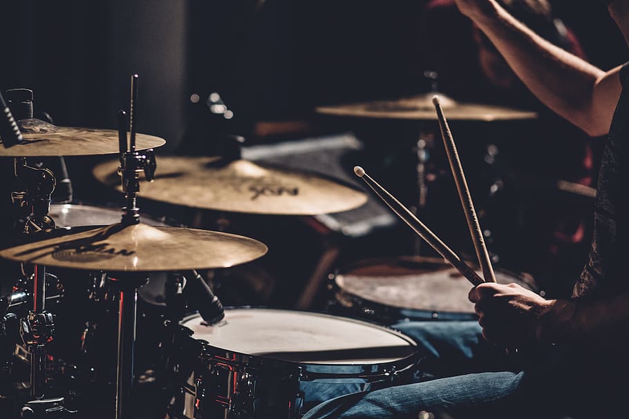 drums, set, people, man, concert, musician, musical, instrument HD wallpaper