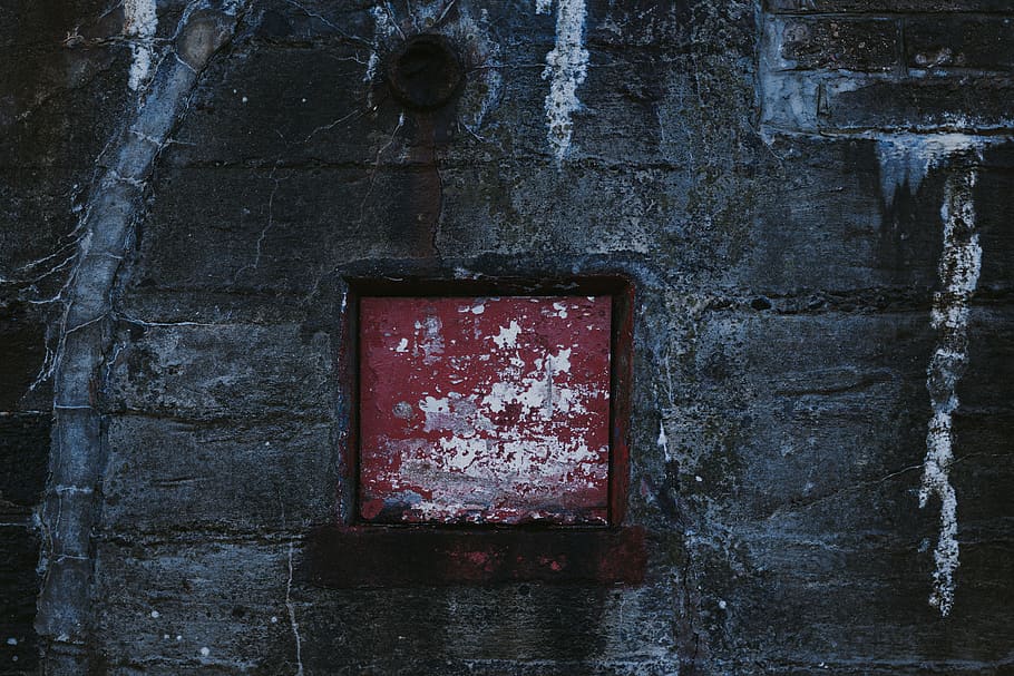 gray and red wall-mount shelf, wall - building feature, architecture HD wallpaper