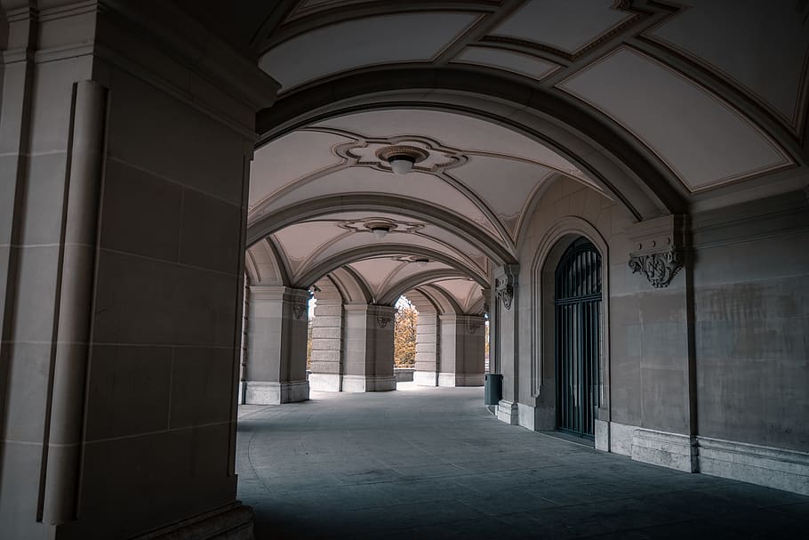 corridor, floor, flooring, architecture, indoors, crypt, building HD wallpaper