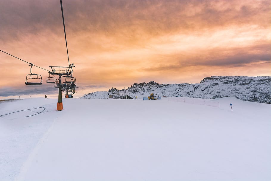 snow, nature, cable, landscape, ride, outdoor, adventure, travel HD wallpaper