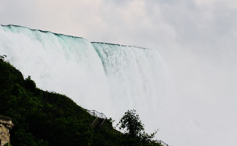 low-angle photography of waterfalls, nature, river, outdoors