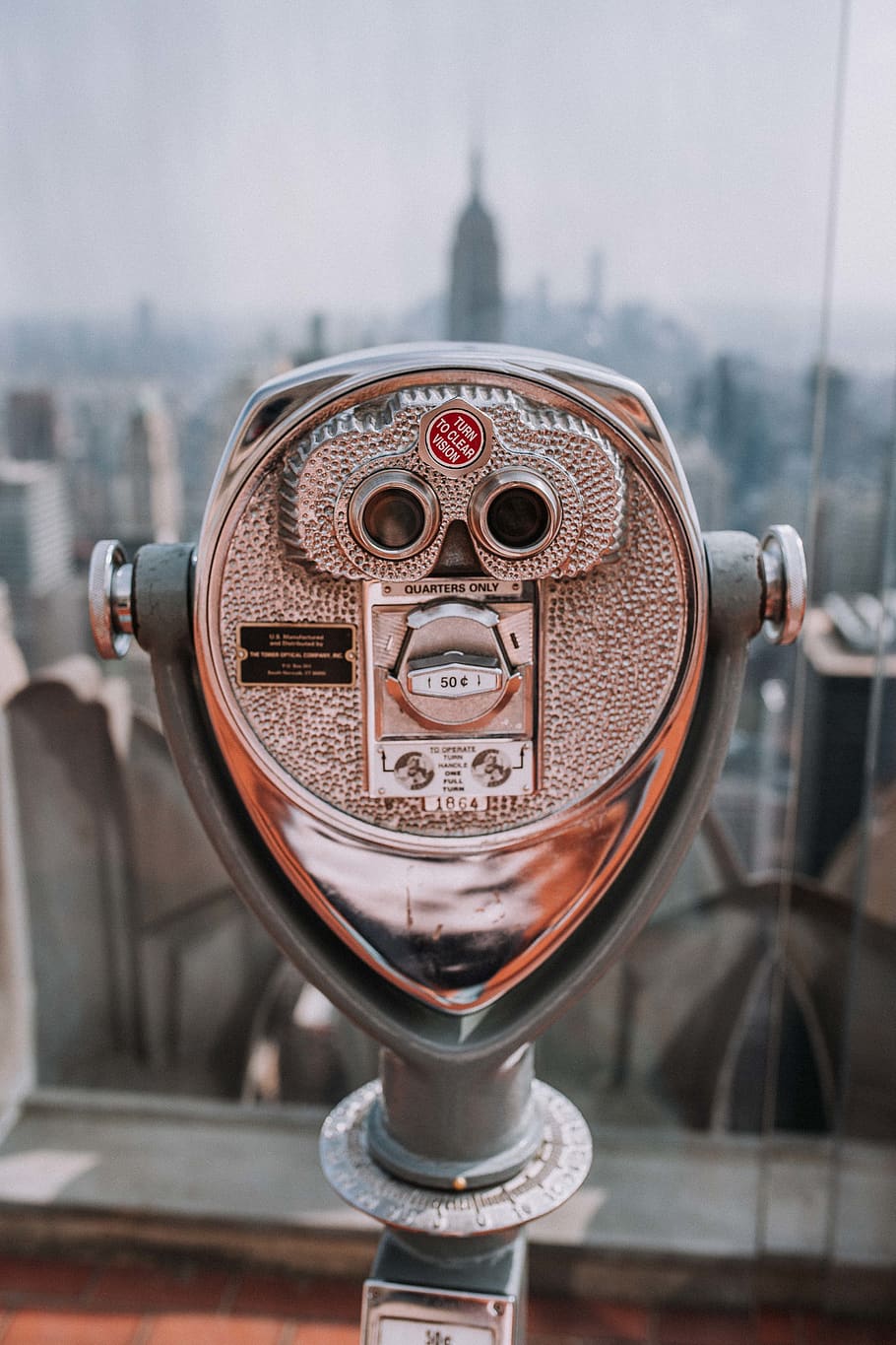 gray Liberty telescope, binoculars, coin operated, coin-operated binoculars HD wallpaper