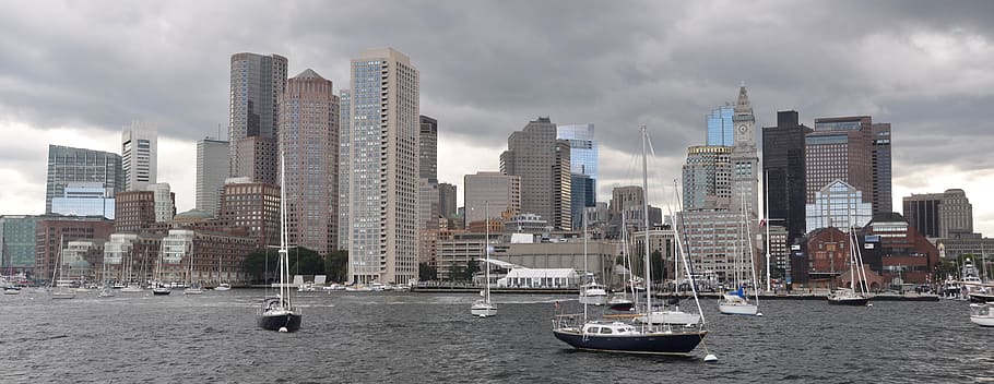 boston, skyline, skyscraper, cityscape, massachusetts, architecture HD wallpaper
