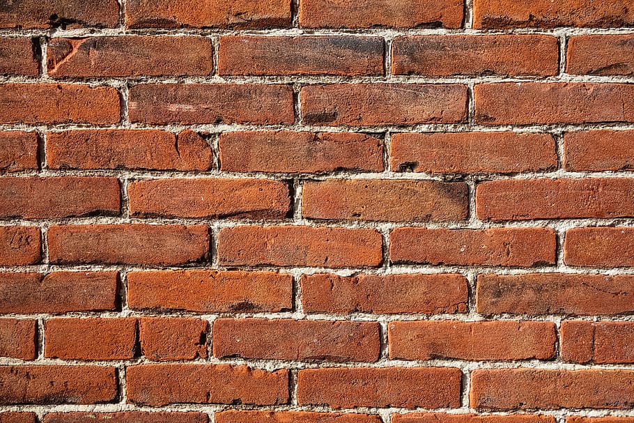 brick wall, red brick wall, bricks, brickwork, masonry, mortar