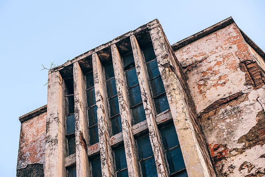 Abandoned Hotel, architecture, old, run-down, history, sky, no people HD wallpaper