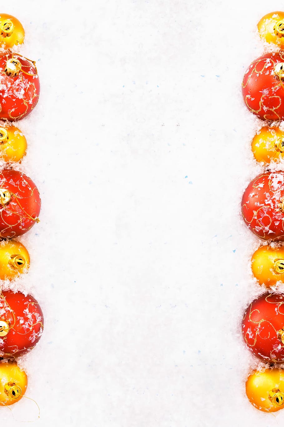 border, ball, bauble, balls, baubles, christmas, red, golden HD wallpaper