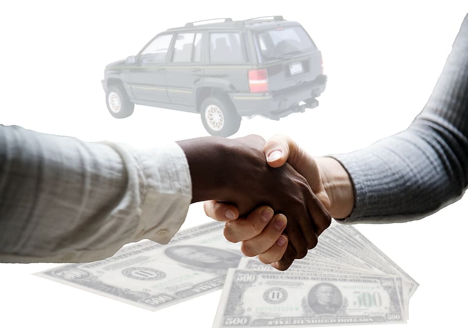 car, sale, handshake, agreement, sold, dollar, bills, vehicle, HD wallpaper