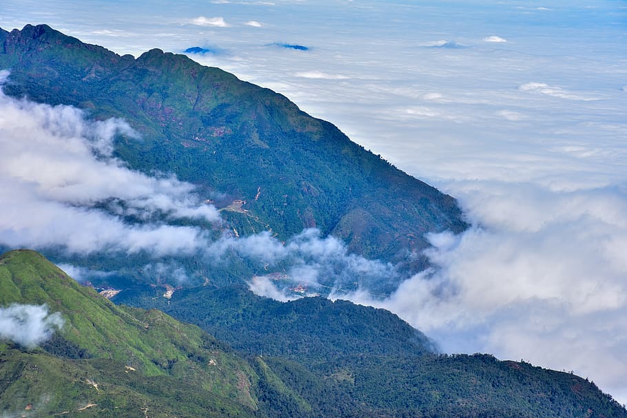 clouds, sunrise, sky, landscape, horizon, mountains, sapa, fansipan HD wallpaper