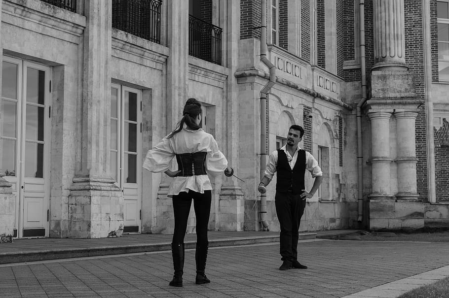 castle, swords, battle, the epee fencers, tsaritsyno, homestead HD wallpaper