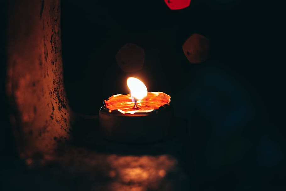 light, candle, burn, oil, dark, fire, flame, burning, fire - natural phenomenon HD wallpaper