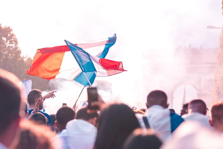 human, person, crowd, france, festival, flag, paris, champs elysées