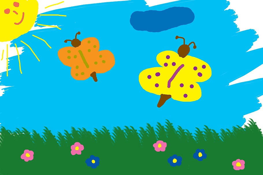 draw, drawing, sketch, art, artist, paint, painting, sky, nature HD wallpaper