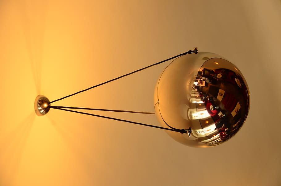 austria, vienna, lamp, reflection, sphere, restaurant, light bulb HD wallpaper