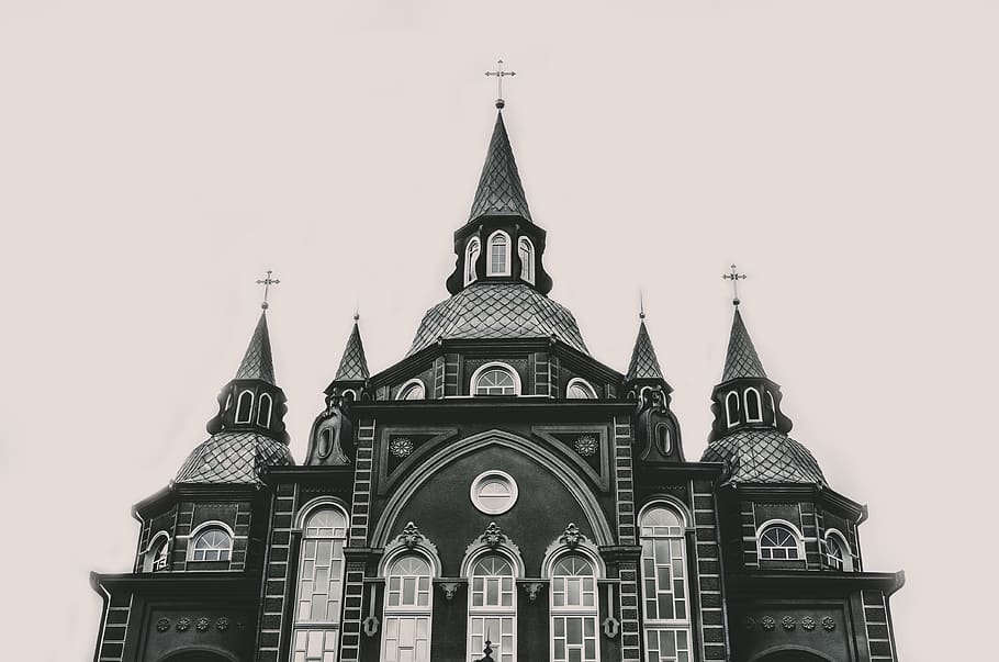 gotic, old, retro, window, simple, minimal, ukraine, cite, building HD wallpaper