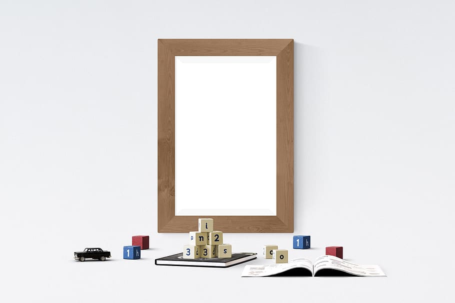 poster, frame, book, toys, copy space, indoors, no people, studio shot HD wallpaper