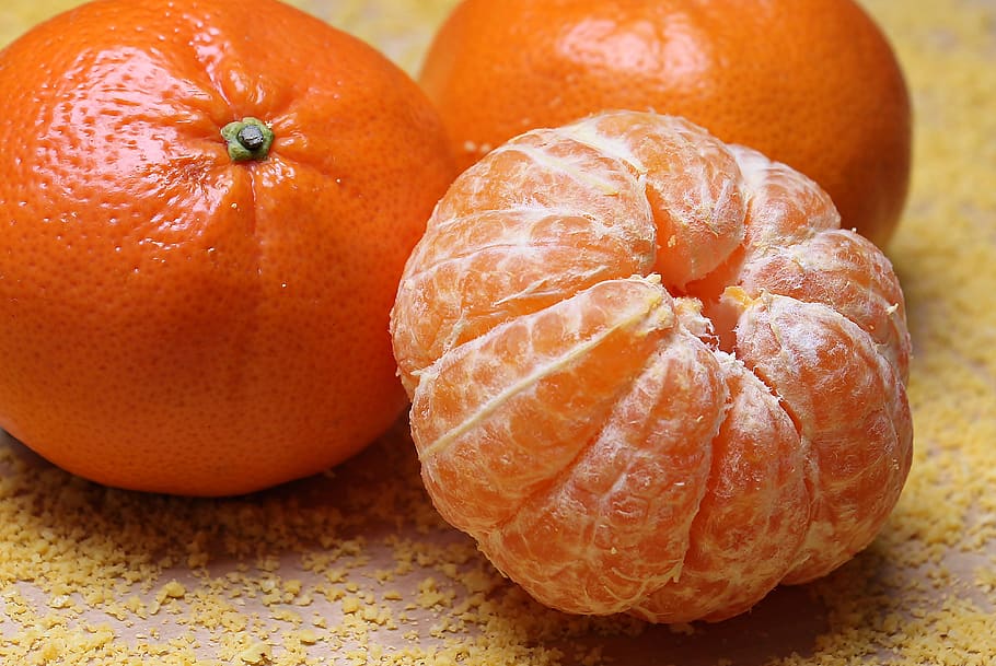 Three Orange Fruits, citrus fruit, food, oranges, food and drink HD wallpaper