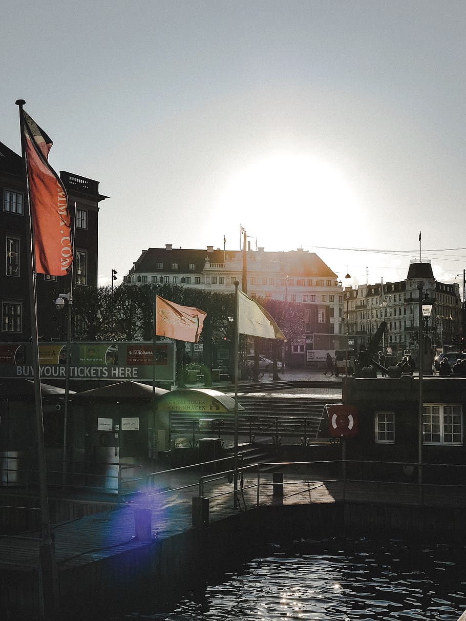 light, flare, sunlight, nyhavn, denmark, copenhagen, human HD wallpaper