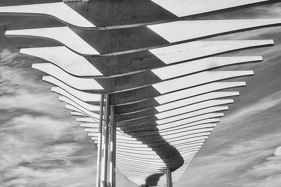 construction, roof, architecture, modern, concrete, cityscape HD wallpaper