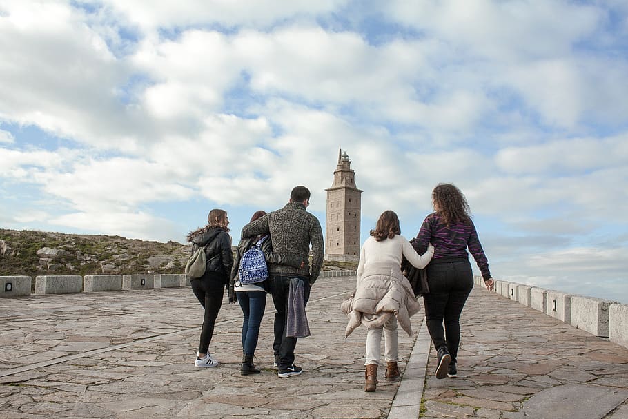 tower, lighthouse, architecture, historical, tower of hercules HD wallpaper
