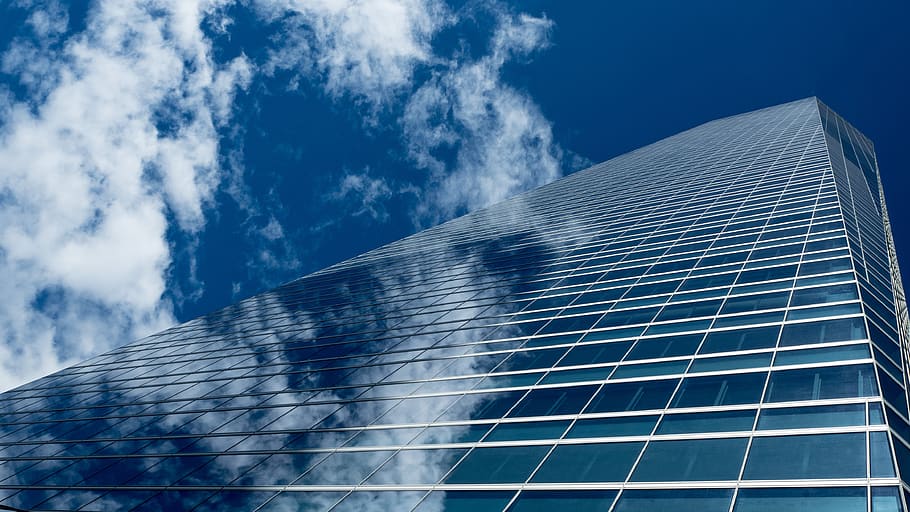 Worm's Eye-view Photography of High-rise Building, architecture HD wallpaper