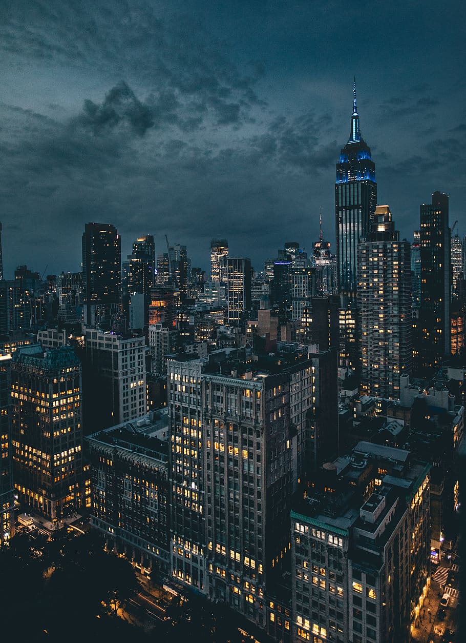 New York Skyline At Night HD wallpaper